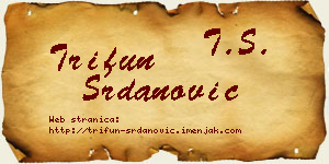 Trifun Srdanović vizit kartica